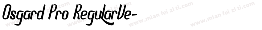 Osgard Pro RegularVe字体转换